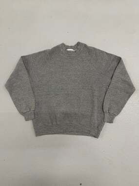 Vintage 90s Grey Activewear Made in USA Raglan Crewneck Sweatshirt